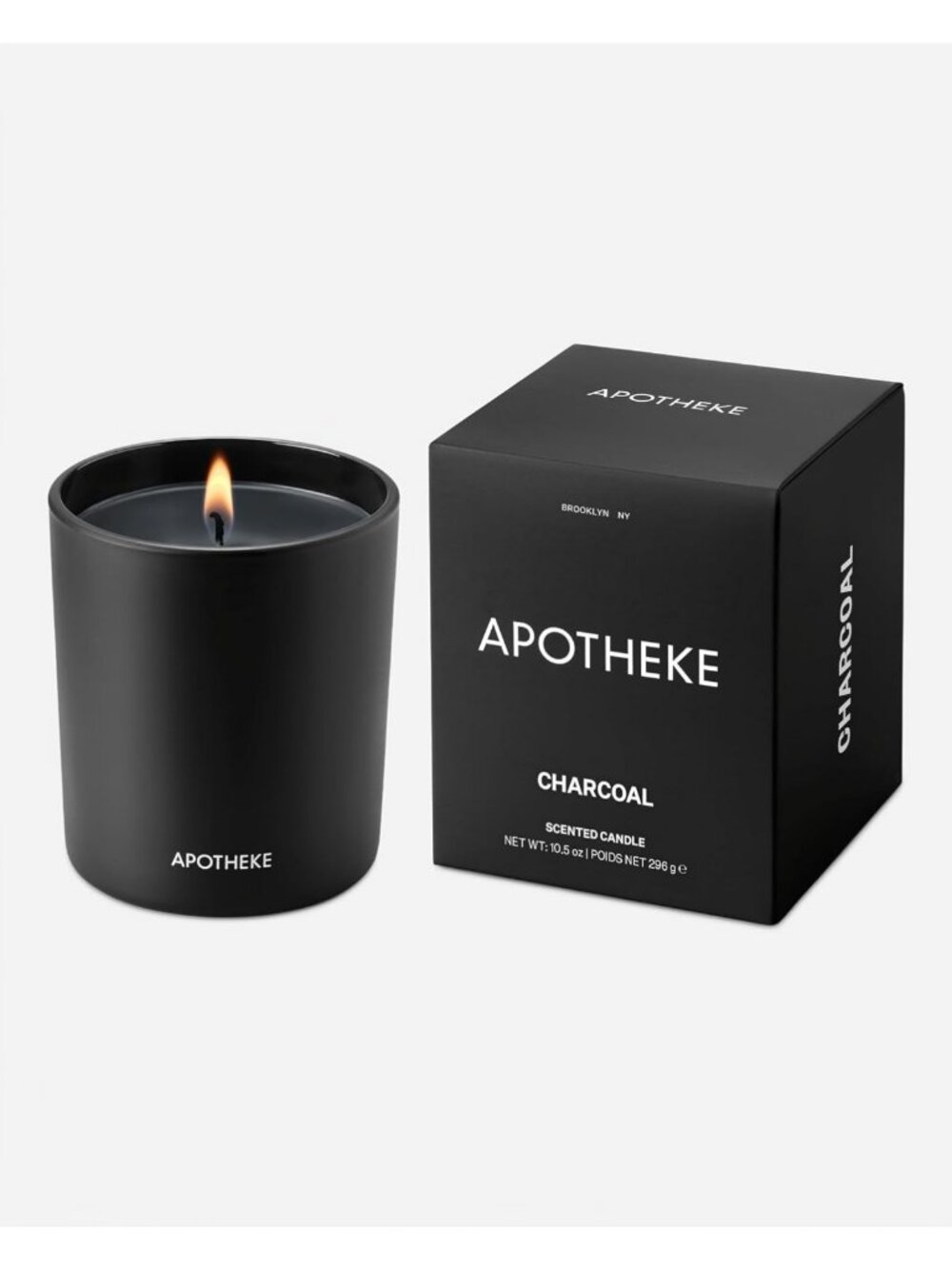 Charcoal Scented Candle for Home, 10.5 Oz - Relaxing Aromatherapy Decor